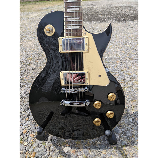 Vintage V100IT Solid Body, Black Set-Neck Electric Guitar