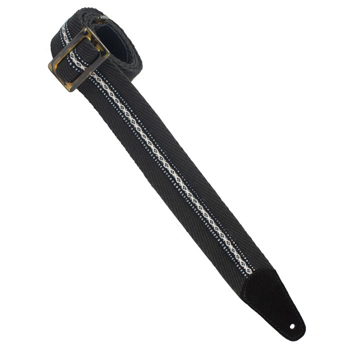 Henry Heller 2" Tort-O-Herringbone Tri-Glide Black/White Strap