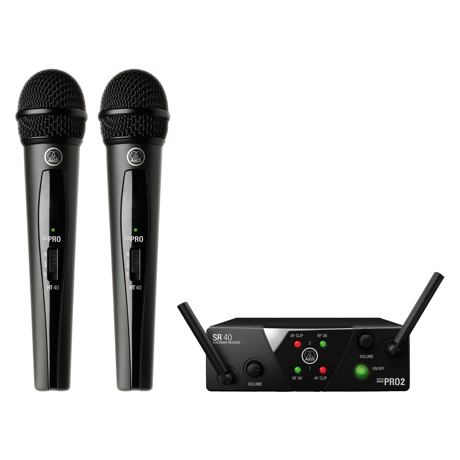 AKG Handheld Dual Wireless Microphones, Channels A/C