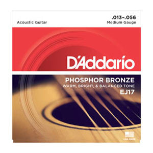 D'Addario EJ17 Phosphor Bronze Med 13-56 Acoustic Guitar Strings