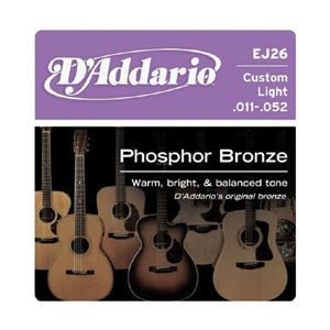 D'Addario EJ26 Phosphor Bronze Cus Lt 11-52 Acoustic Guitar Strings