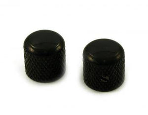 WD Dome Top Black Knobs, One Pair