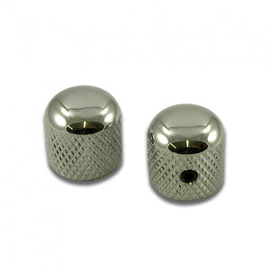 WD Chrome Barrel Knobs, One Pair, For Split or Solid Shafts