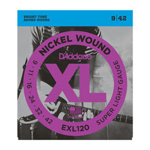 D'Addario EXL120 Super Light 9-42  Electric Guitar Strings