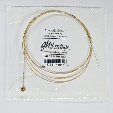 GHS Wound Bright Bronze Single String .022