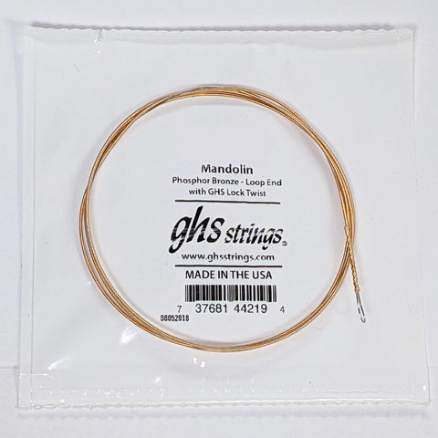 GHS MN36 Mandolin Bright Bronze Single String Wound Loop