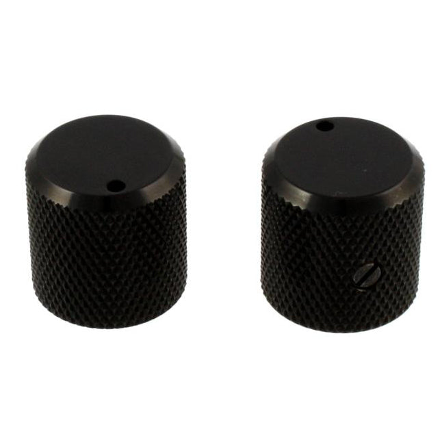 Gotoh Flat-Top Black Metal Knobs, Set-Screw Style
