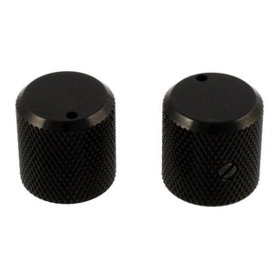 Gotoh Flat-Top Black Metal Knobs, Set-Screw Style