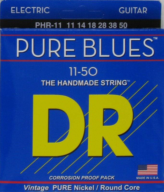 DR Strings Pure Blues Pure Nickel 11-50 Electric Guitar Set